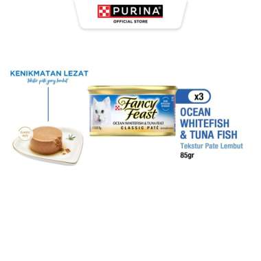 FANCY FEAST Adult Classic Owhitefish Tuna Makanan Kucing 85gr x 3pcs