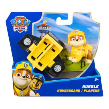Mainan PAW Patrol Action Pups Action Figure & Hoverboard Airplane Toy with Foldable Wings Rubble