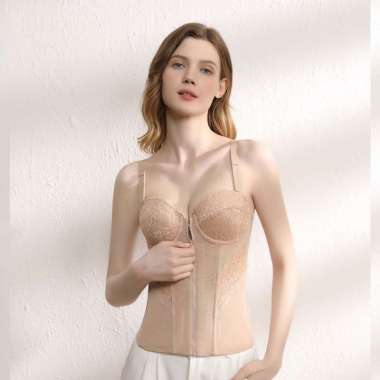 Sorella Corset Long Torso Front Hook N16-3070B - Brown 36B/080