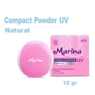MARINA COMPACT POWDER ( BEDAK PADAT ) 12 GR Wajah Waterproof Natural