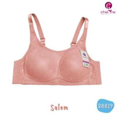 Chelyne BH Kemben B8829 / B868 Bahan Spandex Emboss Full Cup Bra Polos - Big Size Bra 38/44 Cup C - 