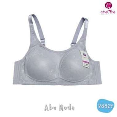 Chelyne BH Kemben B8829 / B868 Bahan Spandex Emboss Full Cup Bra Polos - Big Size Bra 38/44 Cup C - 