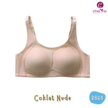 Chelyne BH Kemben B8829 / B868 Bahan Spandex Emboss Full Cup Bra Polos - Big Size Bra 38/44 Cup C -