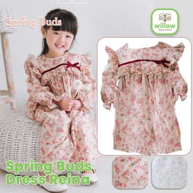 Dress Anak - Spring Buds Dress Reina Lengan Panjang L Choco