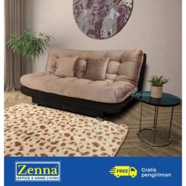 Zenna Sofa Bed Hassentha / Sofa Tempat Tidur / Sofa Lipat / Sofabed CREAM