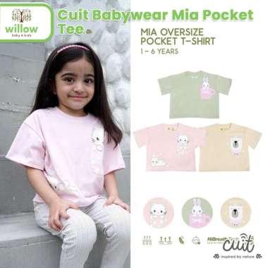 Kaos Anak - Cuit Babywear Mia Pocket Tee 1-2Y Ballerina Bear