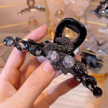 FG Jepit Rambut Wanita Jedai Rambut 11-13CM Jumbo Hair Clip Korea Elegan Import A34 HY-A34 - Hitam P