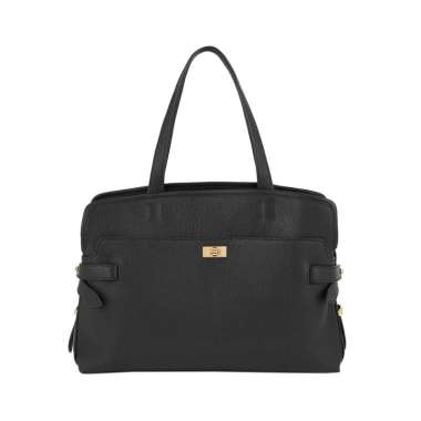 Anya Hindmarch Wilson Shoulder Bag Grain Leather Black Black