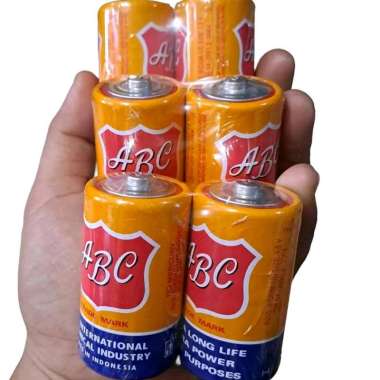 3 pasang/6 pcs abc besar R20 kuning.Abc kuning batu baterai.batu batre radio,senter besar. BATU ABC
