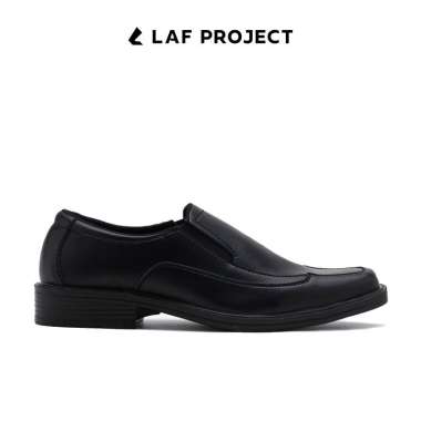 Sepatu Pantofel Polos Pria Casual Formal Modern Kerja Kantor Monzar LAF Project 42 Hitam