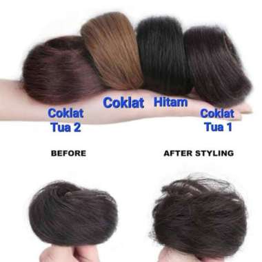 WIG RAMBUT KARET IKAT RAMBUT WIG HAIR EXTENSION PREMIUM - Cokelat