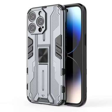 CASING IPHONE 12 PRO MAX CASE KICKSTAND ARMOR HARDCASE IPHONE 12 PRO MAX GRAY