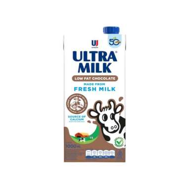 Promo Harga Ultra Milk Susu UHT Low Fat Coklat 1000 ml - Blibli