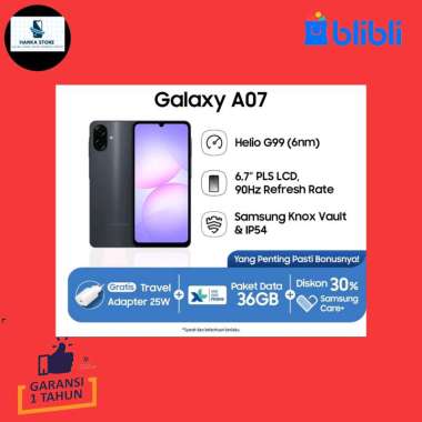 SAMSUNG GALAXY A07 RAM [4/128GB] - HELIO G99 - IP54 WATERPROOF - 6,7" PLS LCD - 90Hz Refresh Rate - 