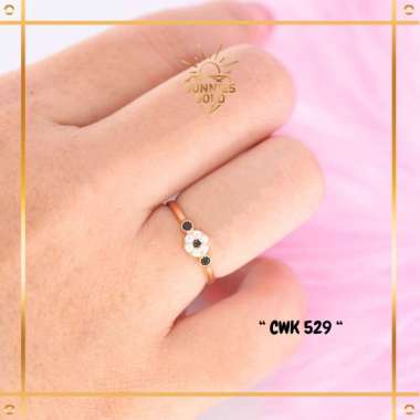 CINCIN WANITA TERBARU MODEL PERMATA BULAT EMAS ASLI EMAS MUDA KADAR 8K (375) CINCIN WANITA MODEL PER