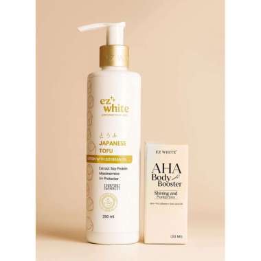 EZ WHITE JAPANESE TOFU BODY LOTION + AHA BODY BOOSTER LOTION + AHA SERUM