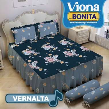 VIONA - Sprei RUMBAI King (180x200) BY BONITA Terlaris pilihan Vernalta