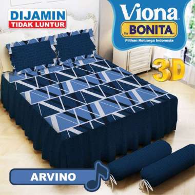 VIONA - Sprei RUMBAI King (180x200) BY BONITA Terlaris pilihan Arvino