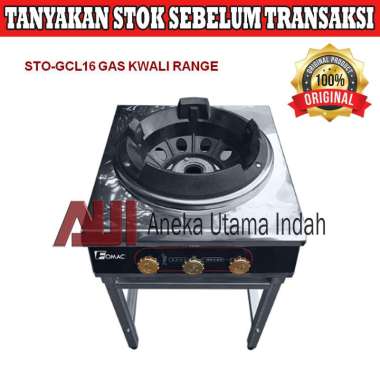 Fomac STO-GCL16 Gas Kwali Range 1 Burner Wok Range - 1 tungku Kompor Standart Resto Body Stainless S
