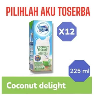 Promo Harga Frisian Flag Susu UHT Purefarm Coconut Delight 225 ml - Blibli