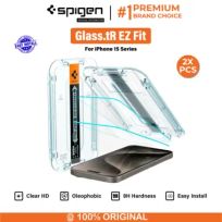 SPIGEN Tempered Glass iPhone 15 Pro Max Plus Glas tR EZ Fit Full Clear Anti Gores Protector