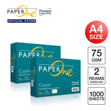 PaperOne Kertas A4 75gr Copier 2 Rim (1000 lembar) Kertas HVS