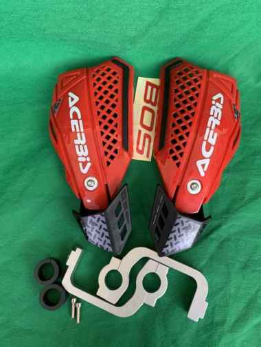 Handguard Model Acerbis Breket Besi Cnc Handguard Acerbis Klx Crf Dll Merah