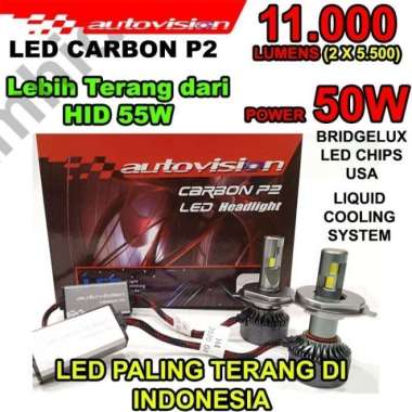 Lampu Led All New Brio Autovision Carbon P2 11000Lumens 50W 4700K P2