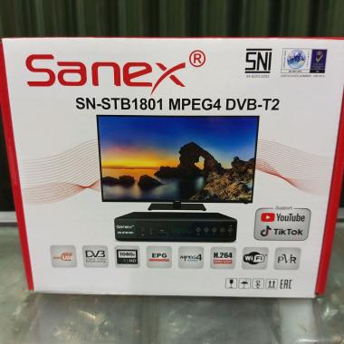 DIGITAL STB T2 SANEX SN-STB1801 BISA BUAT TV TABUNG/LCD/SMART TV DVB T2 RECEIVER