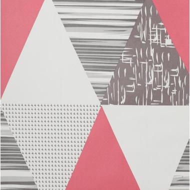 Wallpaper Stiker Dinding Segitiga Piramida Pyramid Abu Pink Kuning Biru Putih Walpaper Sticker GH202