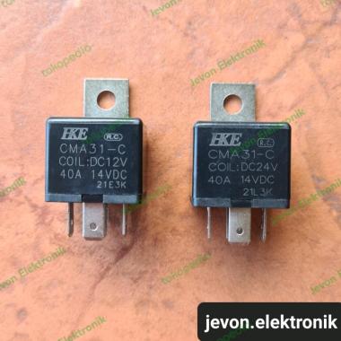 Relay Mobil 12V 24V 5p 40A Eke Hitam CMA 31-C 40 A Ampere 5 P Pin 12 V