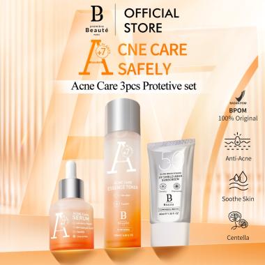 Premiere Beaute Skincare Package Set Facial Wash+Toner+Night Cream+Sunscreen+Serum Luminous White Gl