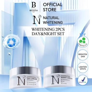 Premiere Beaute Skincare Package Set Facial Wash+Toner+Night Cream+Sunscreen+Serum Luminous White Gl