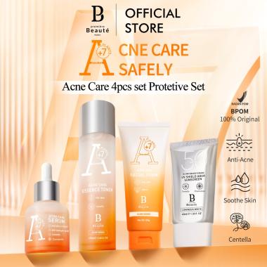 Premiere Beaute Skincare Package Set Facial Wash+Toner+Night Cream+Sunscreen+Serum Luminous White Gl