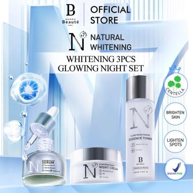 Premiere Beaute Skincare Package Set Facial Wash+Toner+Night Cream+Sunscreen+Serum Luminous White Gl
