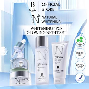 Premiere Beaute Skincare Package Set Facial Wash+Toner+Night Cream+Sunscreen+Serum Luminous White Gl