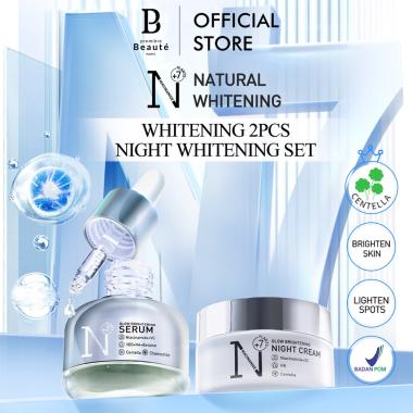 Premiere Beaute Skincare Package Set Facial Wash+Toner+Night Cream+Sunscreen+Serum Luminous White Gl