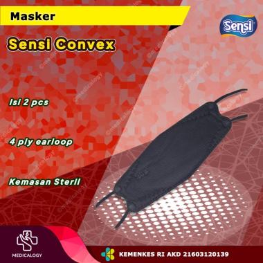 Masker Sensi Convex Hitam Sachet isi 2 pcs Original