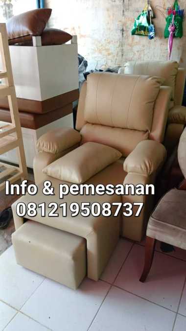 Sofa reflexy dagron!! warna cream full busa model nyaman dan mewah terbaru..