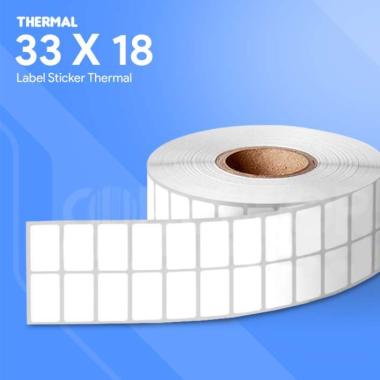 Kertas Sticker Thermal 33x18 2 Line 33 x 18 Label Termal 33mmx18mm
