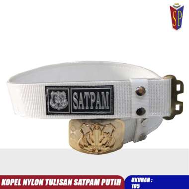 Kopel Satpam Putih Kepala Kopel Kuningan - Kopel Security Putih 120 cm