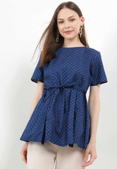 Arjuna Weda Blouse Batik Cendrawasih 3 18B317113 - Biru M