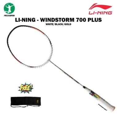 Raket Badminton Lining Windstorm 700 Plus White Black Gold RAKET ONLY