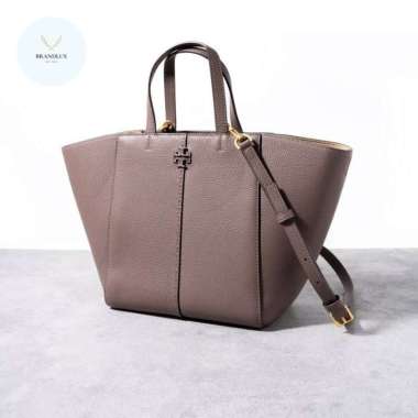 TORY BURCH Mcgraw carryall tote bag - 100% Authentic Silver Maple