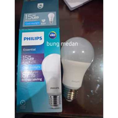 LAMPU LED PHILIPS 15W BULB ESSENTIAL PUTIH 15 WATT 15WATT 15 W ORI