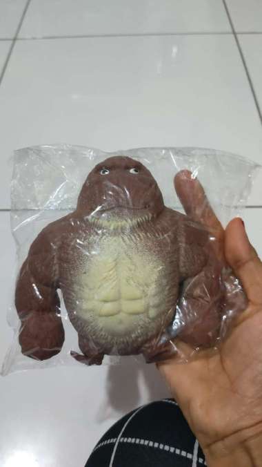 Squishy Kingkong Gorilla Monkey Monyet Lempat Tonjok Isi Pasir 12Cm