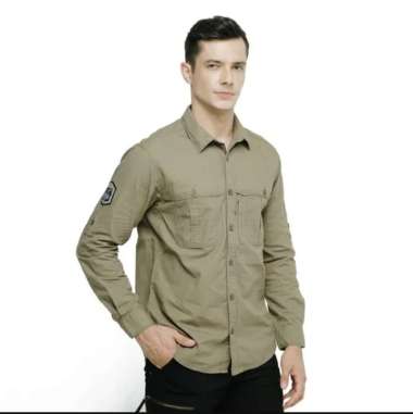 EIGER KEMEJA PANJANG PRIA AMBITION TROPIC BLACK BORNEO F1 - OLIVE 4XL