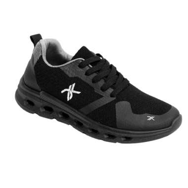 Dr. Kevin Sepatu Sport Pria Men Sneakers Sekolah Flyknit Tali 889-069 Hitam 41