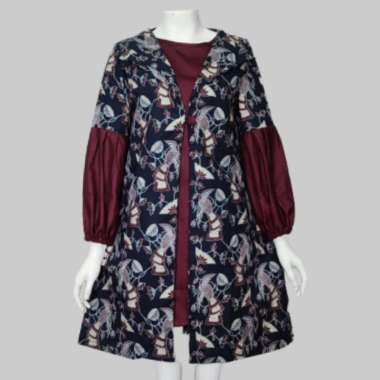 TUNIK PERTIWI 01 | LANGITJUA BATIK SOLO - ATASAN BATIK WANITA GALIH AYU XL Hitam