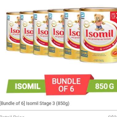 Bundle of 6 Isomil Stage 3 (850g) Sg